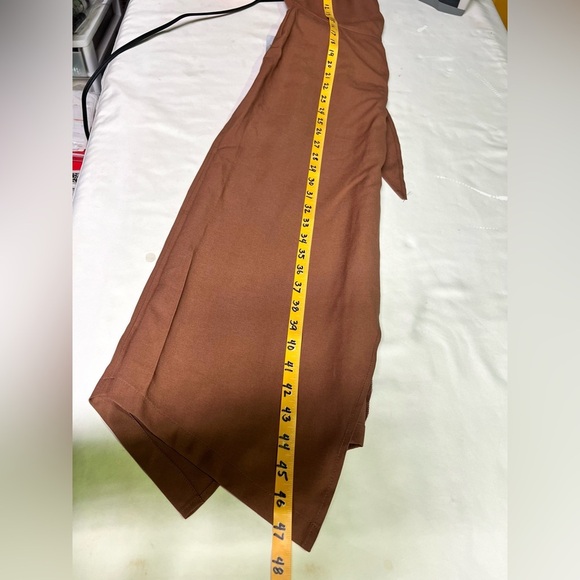 Elegant Brown Tie Waist Midi Dress Neiman Marcus - Picture 12 of 12